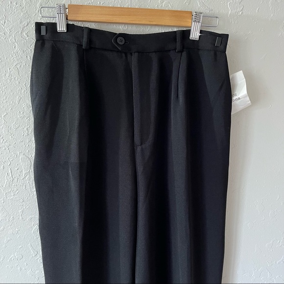 NWT Norm Thompson High Waist Trousers Black 8 - Picture 3 of 9